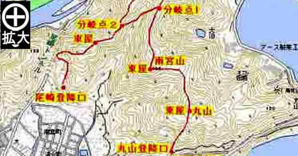 丸山・亀甲山・西山全ルート地図