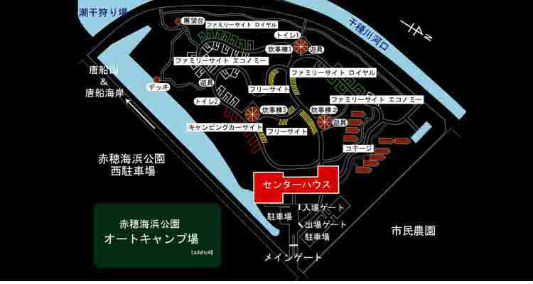 オートキャンプ場配置図